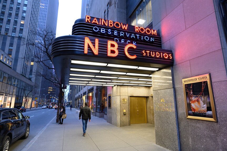 A view outside NBC Studios.