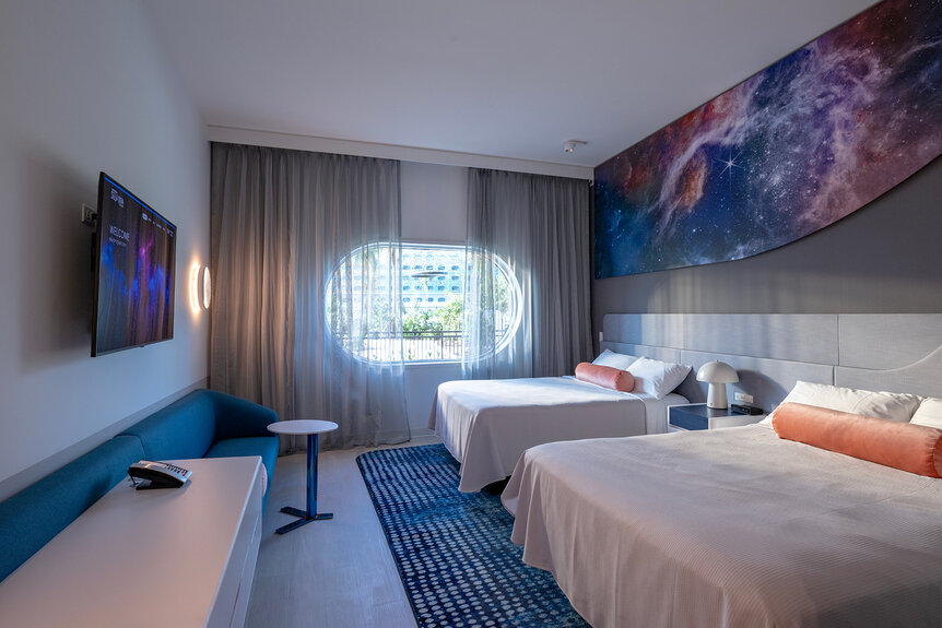 A view of the guest room at Universal's Stella Nova Resort