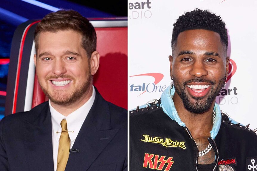 A split of Michael Bublé and Jason Derulo.