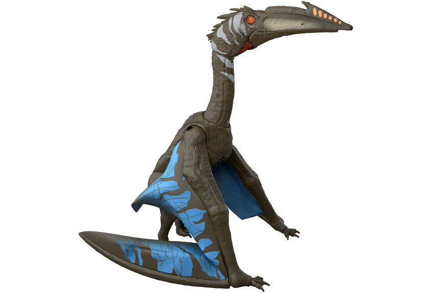 A figure of the Aerial Ambush Quetzalcoatlus from Jurassic World: Rebirth.