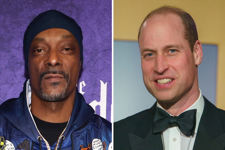 A split of Snoop Dogg and Prince William