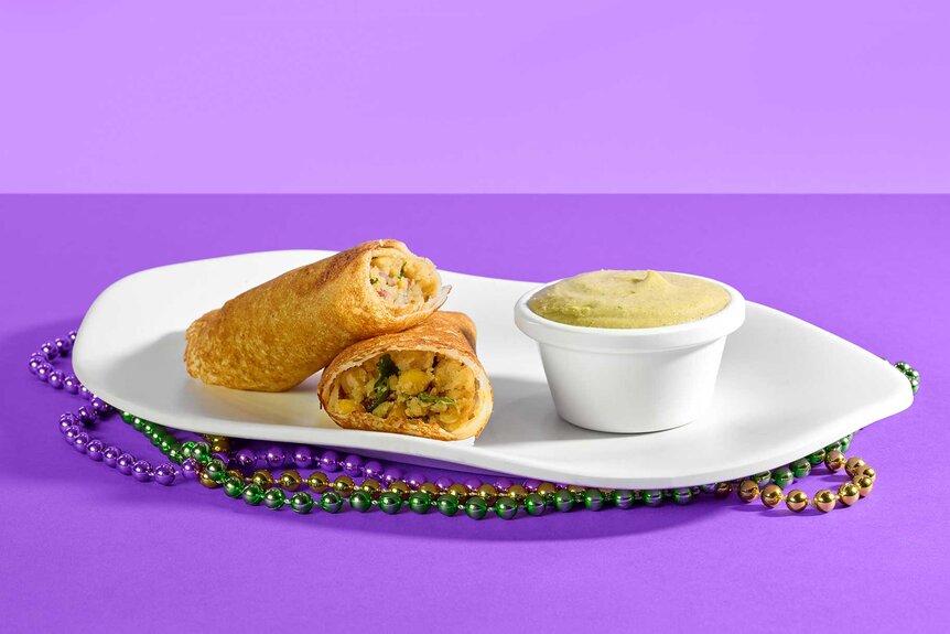 Vegan Potato and Onion Dosa at Universal Orlando Resort's Mardi Gras.