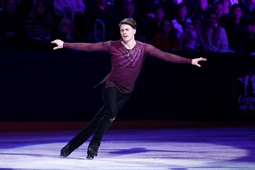 Maxim Naumov performing his skating routine during the Legacy on Ice event.