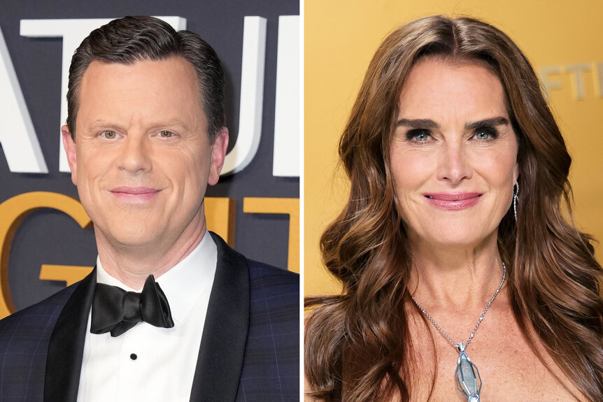 A split of Willie Geist and Brooke Shields